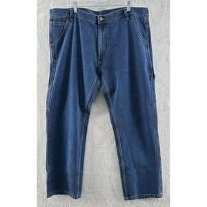 VTG Key Jeans Mens Sz 40x32 Dark Wash Straight Leg Jeans Workwear